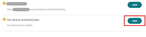 CyberArk Idaptive Authenticator Steps