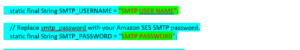 SMTP credentials